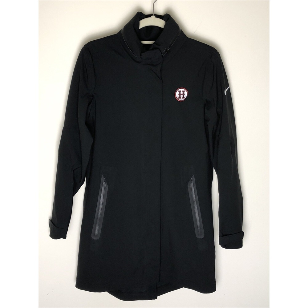 Nike Womens Black Hyper Shield Long Sleeve Full-Zip Hooded Parka Jacket Size M
